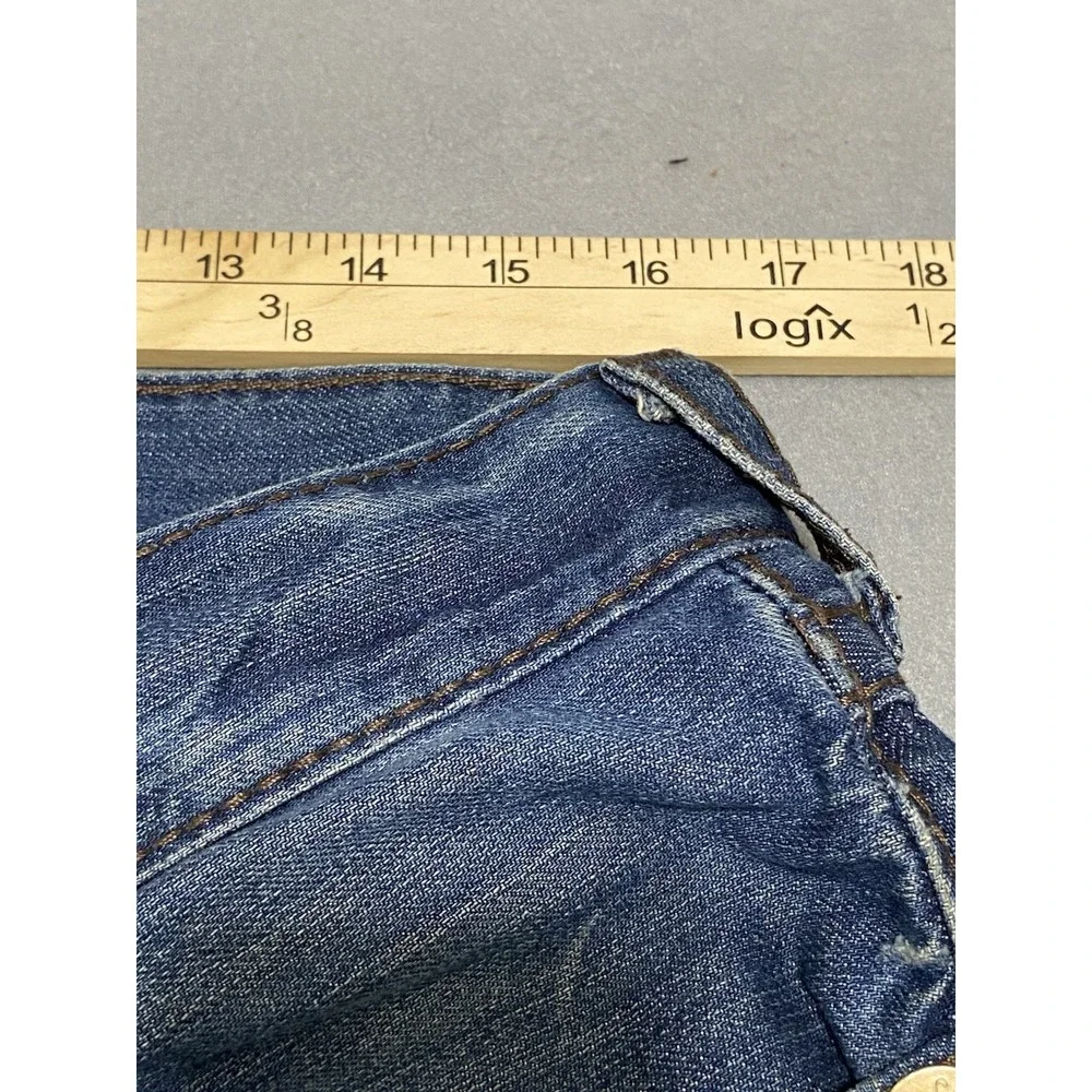 True Religion‎ Ricky Big T Jeans VTG White Stitch RARE Size 36 USA Flap Pocket